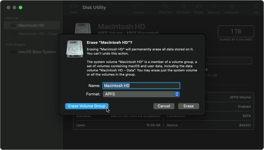 disk utility on macbook pro